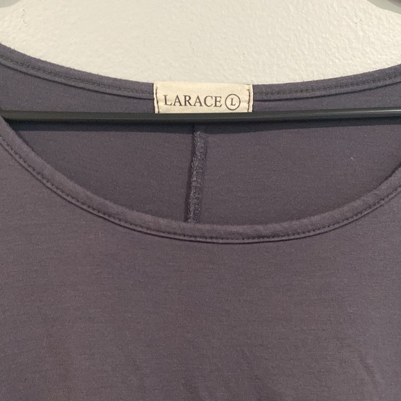 Larace Gray Long Sleeve Jersey Dress - Size Large - Picture 2 of 7